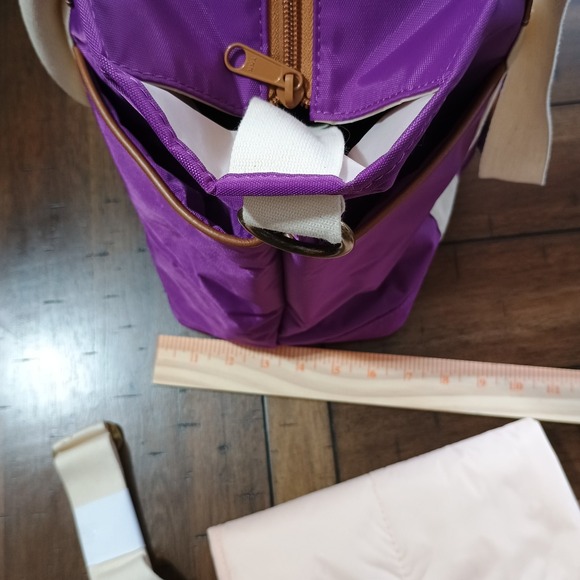 Lily Bloom Harbor Tote Baby Diaper Bag Vibrant Purple Magnetic Clasp MSP $129 - Picture 8 of 14
